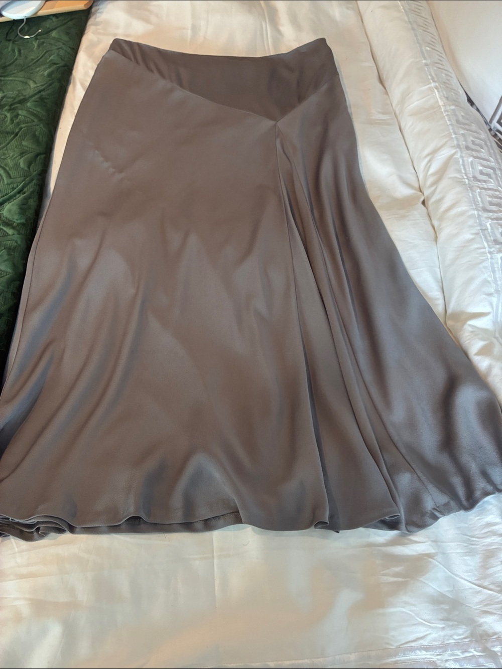 Banana Republic Flowing Grey Silver A-Line Skirt